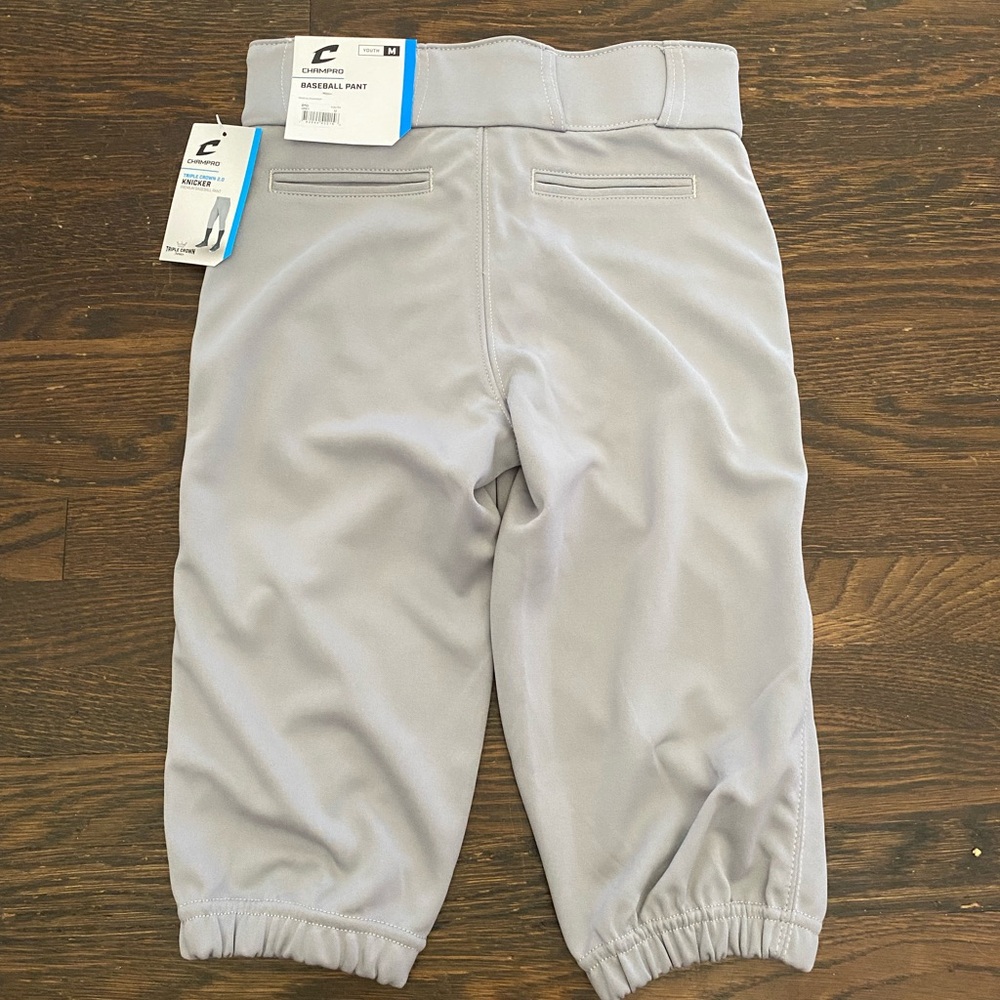 Champro youth triple crown baseball short pant knicker gray size M